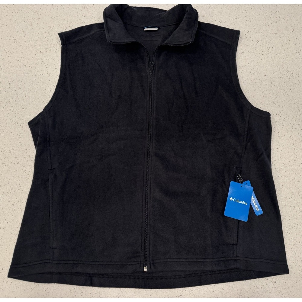 Columbia Steens Mountain Men's Black Full Zip Vest‎ XL Regular Fit Outdoor